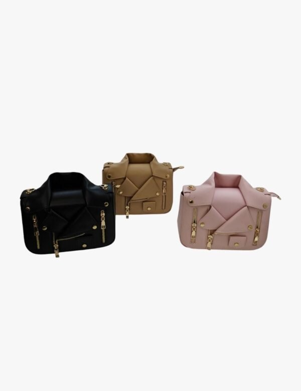 Moto Chic Black Jacket Crossbody Bag - Image 4