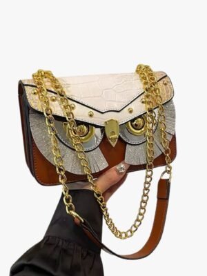 Owl Shoulder Bag – Stylish Metallic Animal-Inspired Design
