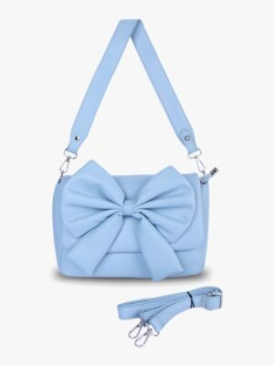 Fashion Shoulder Bag – Soft Faux Leather with Bold Bow Accent