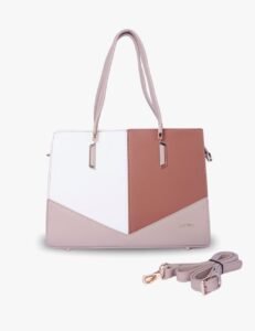 Stylish Sling Bag – Colorblock Design with Top Handles and Crossbody Strap