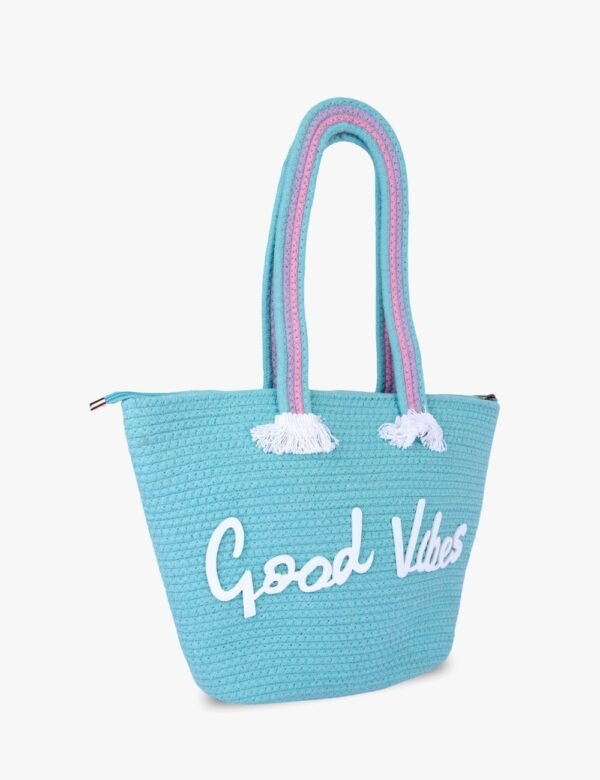 Good Vibes Embroidered Tote Bag - Image 2