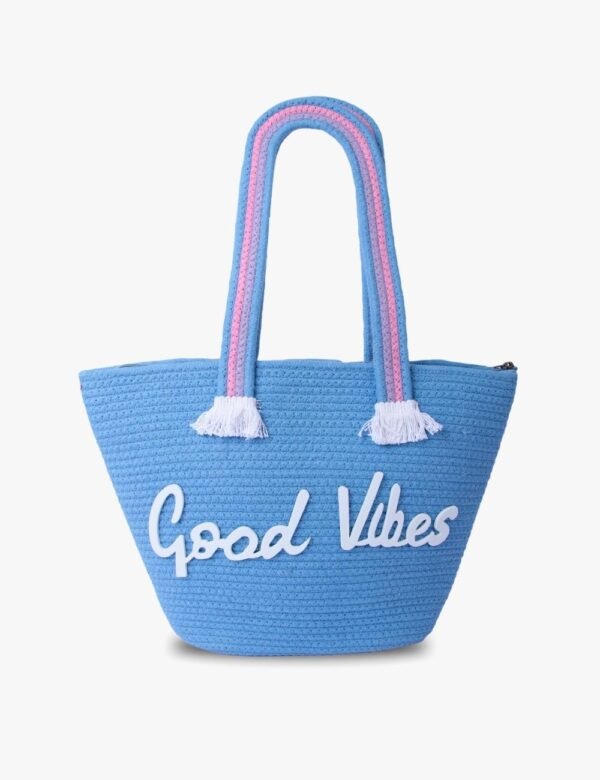 Good Vibes Embroidered Tote Bag - Image 6