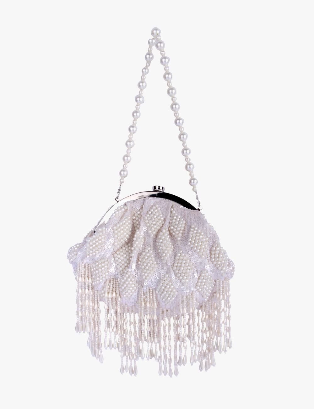 Home Pearl Beaded Clutch Bag