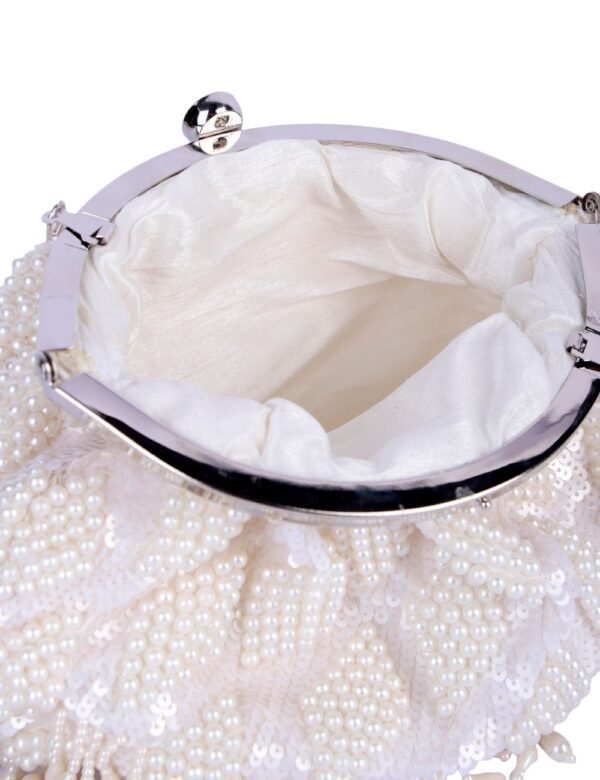 Pearl Beaded Clutch Bag - Image 4