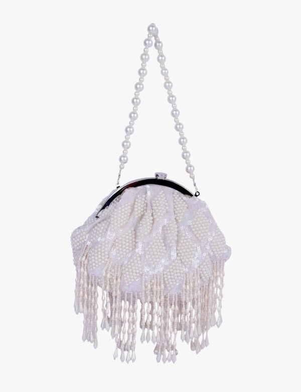 Pearl Beaded Clutch Bag - Image 2